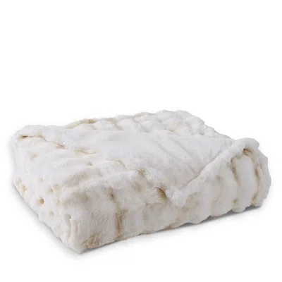 Brookstone Bubble Faux Fur Heated Blanket, King In White