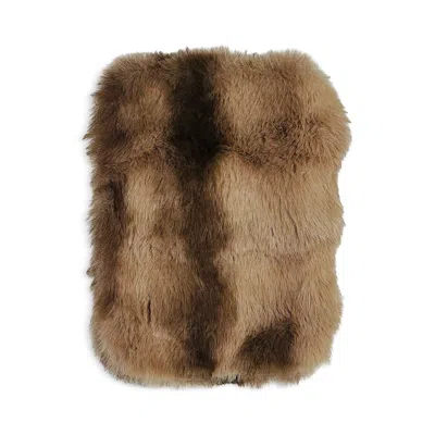 Brookstone Bubble Faux Fur Warming Pod In Brown