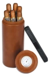 Brookstone Cedar Lined Cigar Travel Tube In Brown