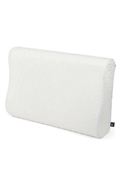 Brookstone Cooltouch Contour Comfort Pillow In White
