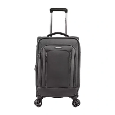 Brookstone Elswood 21 Inch Softside Lightweight Carry-on Spinner Luggage In Gray