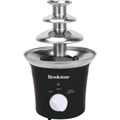 Brookstone Nostalgia 3-tier Electric Chocolate Fondue Fountain Machine In Black