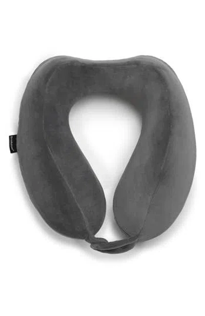 Brookstone Ultra Dorm Memory Foam Neck Pillow In Gray