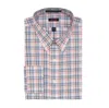 Brookwood Men's Tailored Fit Shirt In Pink/blue/grey In Multi