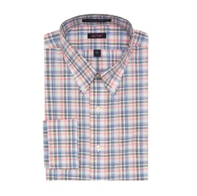 Brookwood Men's Tailored Fit Shirt In Pink/blue/grey In Multi