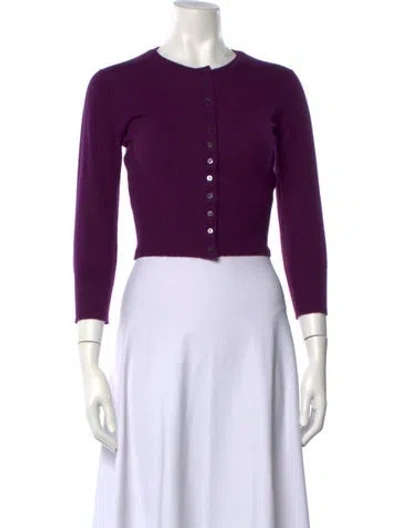 Pre-owned Brora Cashmere Crew Neck Sweater In Purple
