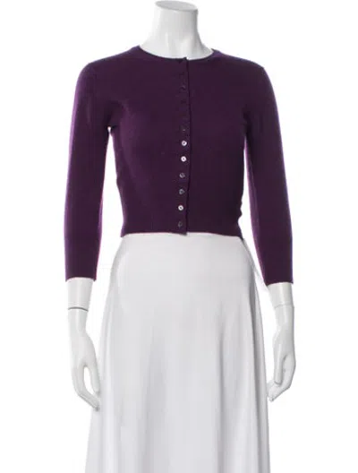 Pre-owned Brora Cashmere Crew Neck Sweater In Purple