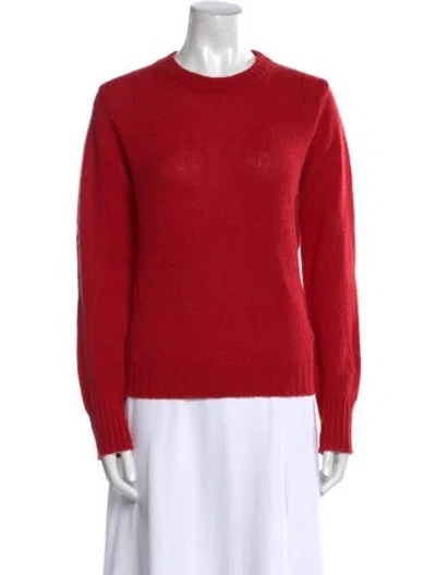 Pre-owned Brora Cashmere Crew Neck Sweater In Red