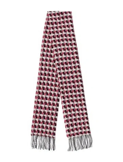 Pre-owned Brora Cashmere Plaid Print Scarf In Pink