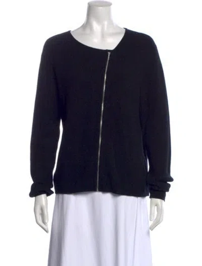 Pre-owned Brora Cashmere Scoop Neck Sweater In Black