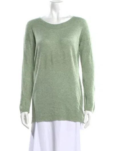 Pre-owned Brora Cashmere Scoop Neck Sweater In Green