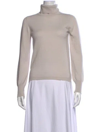 Pre-owned Brora Cashmere Turtleneck Sweater In Grey/neutrals