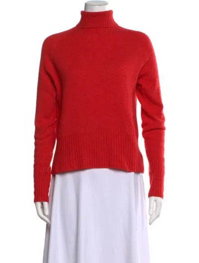 Pre-owned Brora Cashmere Turtleneck Sweater In Red