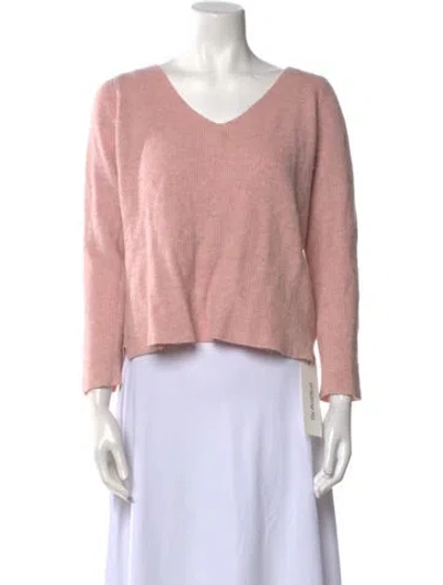Pre-owned Brora Cashmere V-neck Sweater In Pink