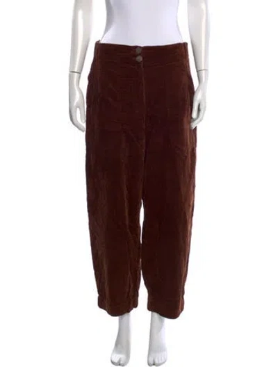 Pre-owned Brora Corduroy Wide Leg Pants In Brown