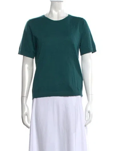 Pre-owned Brora Crew Neck Short Sleeve T-shirt W/ Tags In Green
