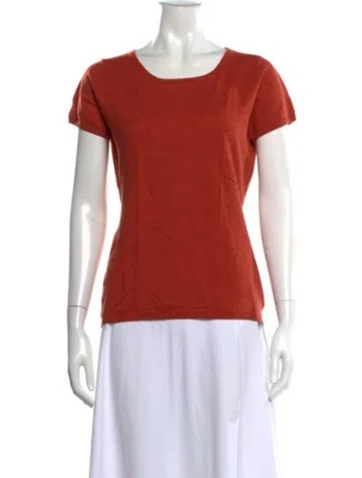 Pre-owned Brora Crew Neck Short Sleeve T-shirt W/ Tags In Orange