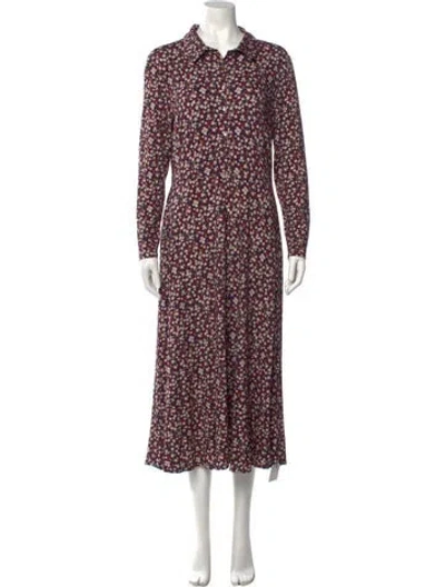 Pre-owned Brora Floral Print Long Dress In Multicolor