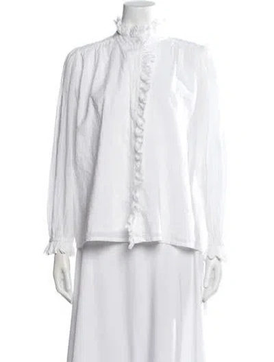 Pre-owned Brora Long Sleeve Blouse In Neutral
