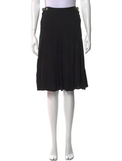 Pre-owned Brora Midi Length Skirt In Black