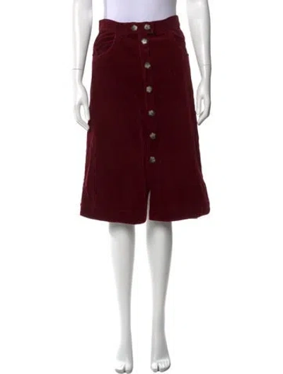 Pre-owned Brora Midi Length Skirt In Red