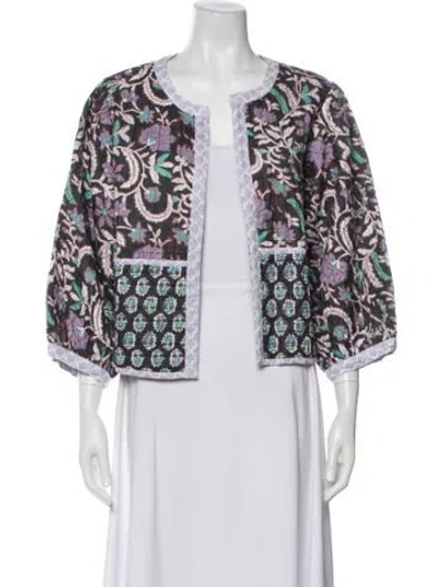 Pre-owned Brora Printed Evening Jacket In White