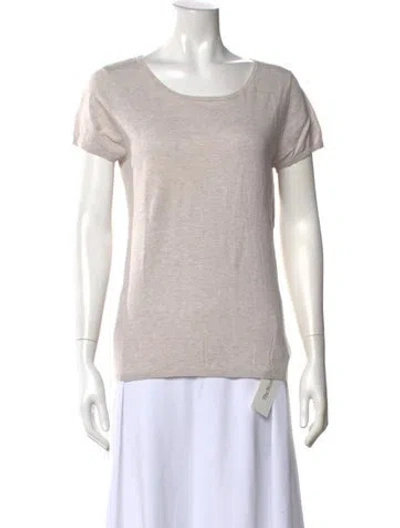 Pre-owned Brora Scoop Neck Short Sleeve T-shirt In Neutrals