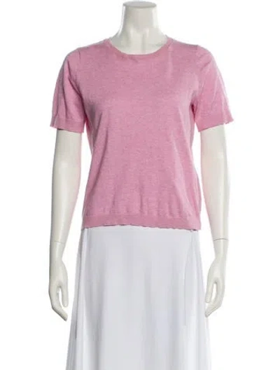 Pre-owned Brora Scoop Neck Sweater In Pink