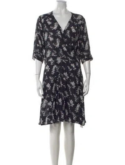 Pre-owned Brora Silk Knee-length Dress In Black