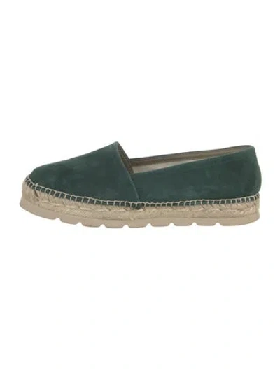Pre-owned Brora Suede Espadrilles In Green
