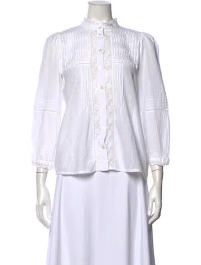 Pre-owned Brora Three-quarter Sleeve Blouse In Neutrals