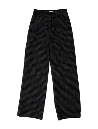 Pre-owned Brora Virgin Wool Straight Leg Pants In Blue