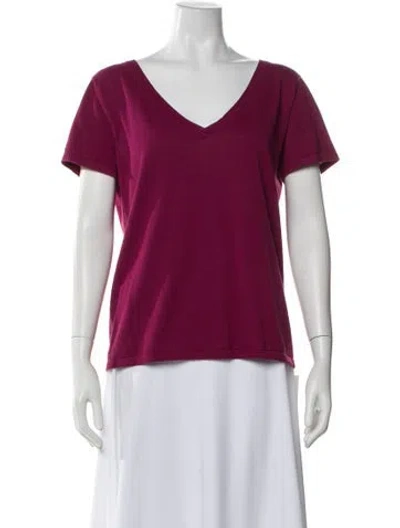 Pre-owned Brora V-neck Short Sleeve T-shirt