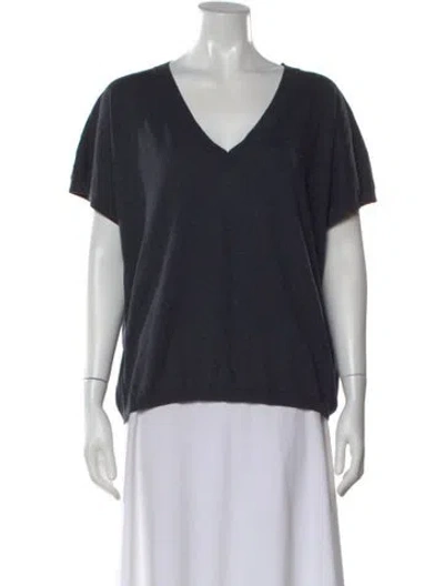 Pre-owned Brora V-neck Sweater In Blue