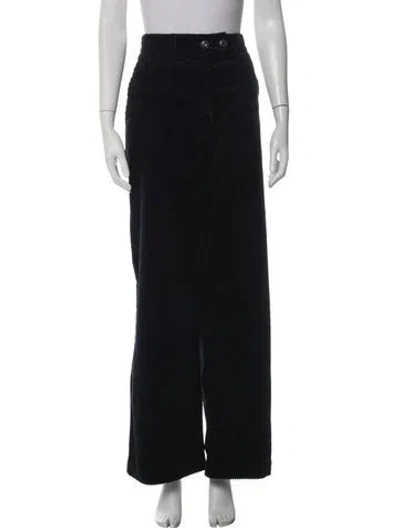 Pre-owned Brora Wide Leg Pants In Black/blue