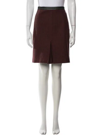 Pre-owned Brora Wool Knee-length Skirt In Brown