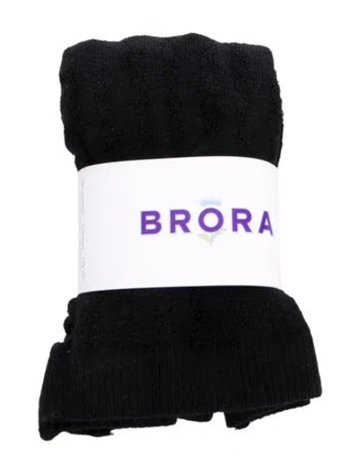 Pre-owned Brora Wool Knitted Hosiery In Black