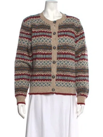 Pre-owned Brora Wool Patterned Sweater In Multicolor