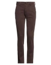 Bro-ship Bro Ship Man Pants Dark Brown Size 31 Cotton, Elastane In Multi