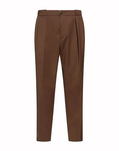 Bro-ship Bro Ship Man Pants Dark Brown Size 36 Polyester, Wool, Elastane