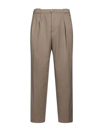 Bro-ship Bro Ship Man Pants Taupe Size 36 Polyester, Wool, Elastane In Grey