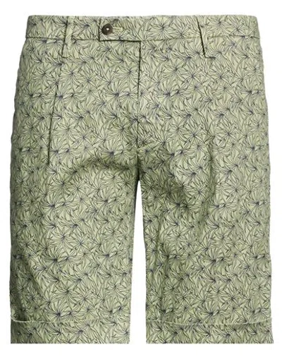 Bro-ship Bro Ship Man Shorts & Bermuda Shorts Sage Green Size 34 Linen, Cotton, Elastane