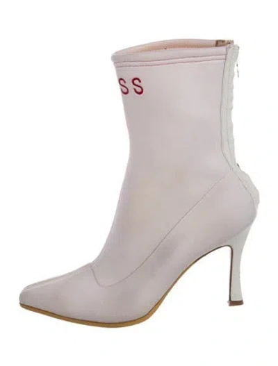 Pre-owned Brother Vellies Graphic Print Boots In Red/white
