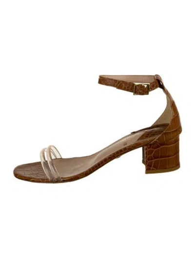 Pre-owned Brother Vellies Leather Sandals In White