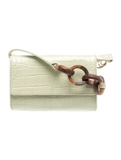 Pre-owned Brother Vellies Leather Shoulder Bag In Green