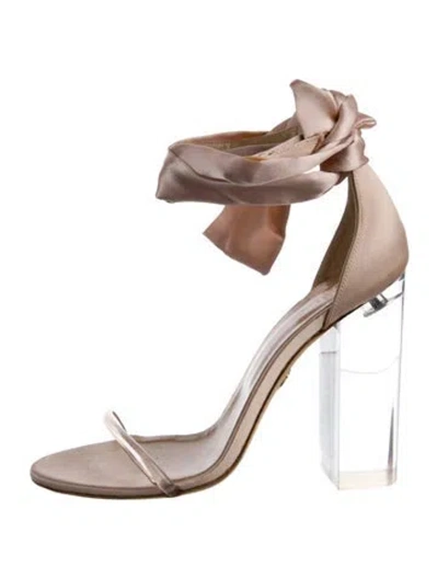 Pre-owned Brother Vellies Satin Bow Accents Sandals In Pink