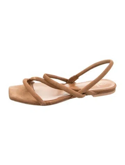 Pre-owned Brother Vellies Suede Sandals In Brown/neutrals