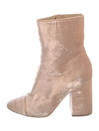 Pre-owned Brother Vellies Velvet Boots In Pink