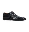 Brotini Crocodile Oxford Shoes In Black