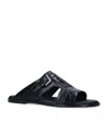 Brotini Leather Buckle-detail Sandals In Black